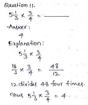 Go Math Grade 5 Answer Key Chapter 7 Multiply Fractions Page 327 Q11