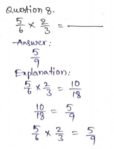 Go Math Grade 5 Answer Key Chapter 7 Multiply Fractions Page 333 Q8