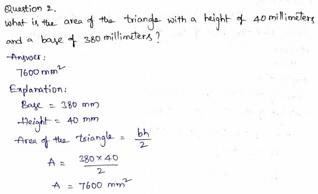 Go Math Grade 6 Answer Key Chapter 10 Area of Parallelograms Page 544 Q2