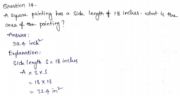 Go Math Grade 6 Answer Key Chapter 10 Area of Parallelograms Page 564 Q14