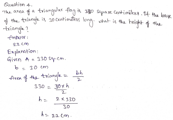 Go Math Grade 6 Answer Key Chapter 10 Area of Parallelograms Page 588 Q4