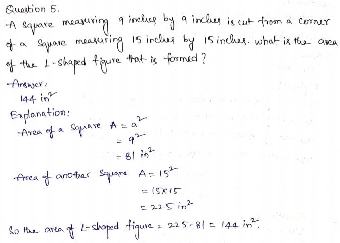 Go Math Grade 6 Answer Key Chapter 11 Surface Area and Volume Page 608 Q5