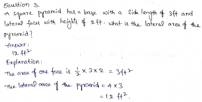 Go Math Grade 6 Answer Key Chapter 11 Surface Area and Volume Page 617 Q3