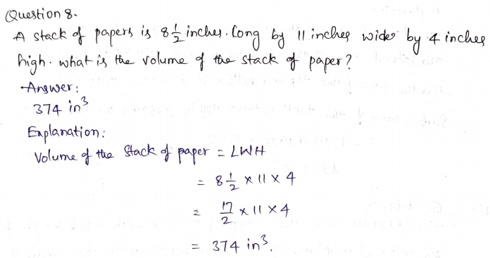 Go Math Grade 6 Answer Key Chapter 11 Surface Area and Volume Page 633 Q8