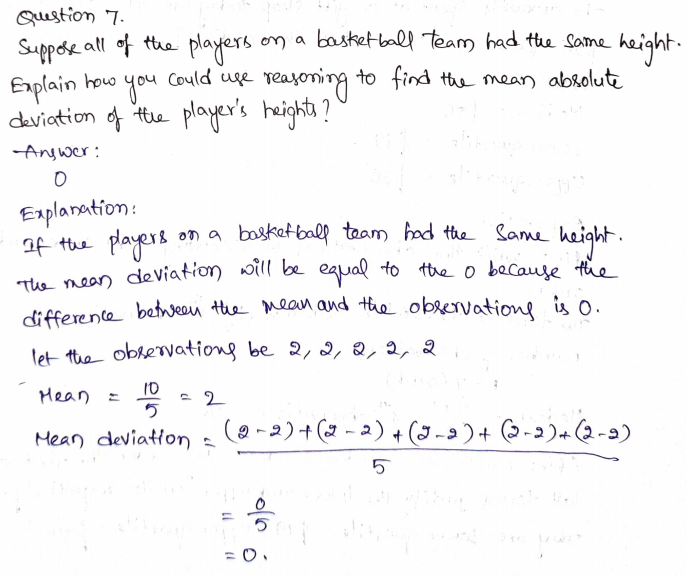 Go Math Grade 6 Answer Key Chapter 13 Variability and Data Distributions Page 722 Q7