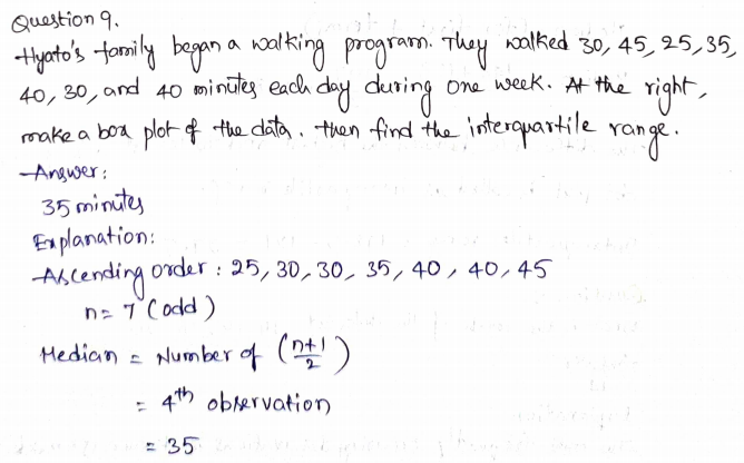 Go Math Grade 6 Answer Key Chapter 13 Variability and Data Distributions Page 728 Q9