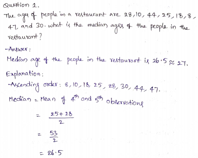 Go Math Grade 6 Answer Key Chapter 13 Variability and Data Distributions Page 750 Q1