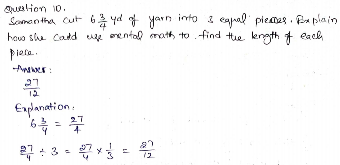 Go Math Grade 6 Answer Key Chapter 2 Fractions and Decimals Page 121 Q10