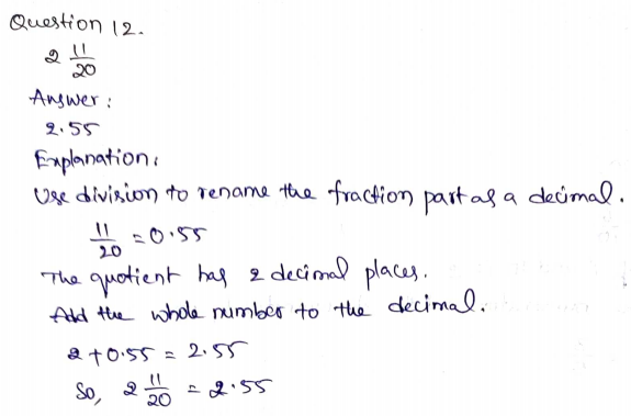 Go Math Grade 6 Answer Key Chapter 2 Fractions and Decimals Page 71 Q12