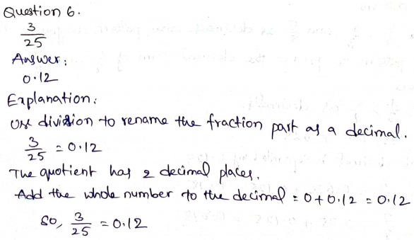 Go Math Grade 6 Answer Key Chapter 2 Fractions and Decimals Page 71 Q6