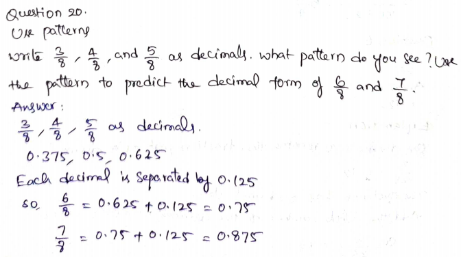 Go Math Grade 6 Answer Key Chapter 2 Fractions and Decimals Page 72 Q20