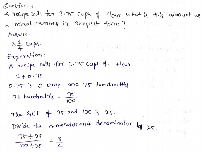 Go Math Grade 6 Answer Key Chapter 2 Fractions and Decimals Page 74 Q2