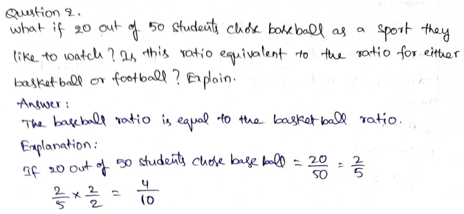 Go Math Grade 6 Answer Key Chapter 4 Model Ratios Page 231 Q2