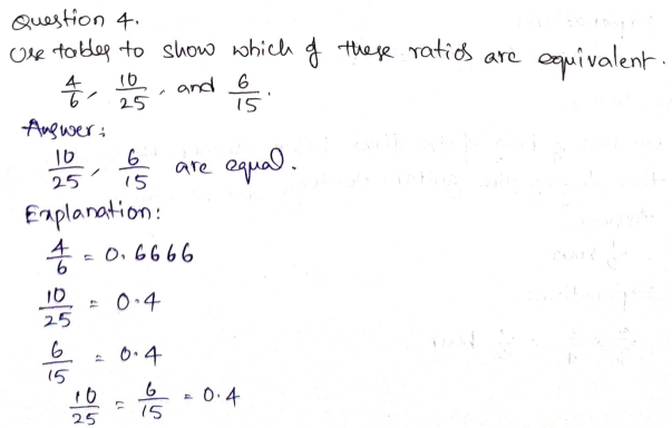 Go Math Grade 6 Answer Key Chapter 4 Model Ratios Page 233 Q4