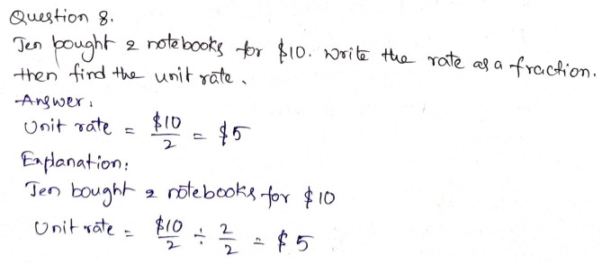 Go Math Grade 6 Answer Key Chapter 4 Model Ratios Page 262 Q8