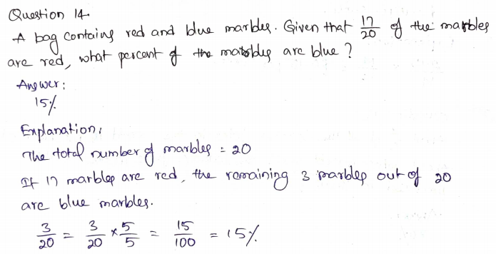 Go Math Grade 6 Answer Key Chapter 5 Model Percents Page 285 Q14