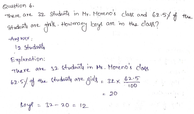 Go Math Grade 6 Answer Key Chapter 5 Model Percents Page 290 Q6