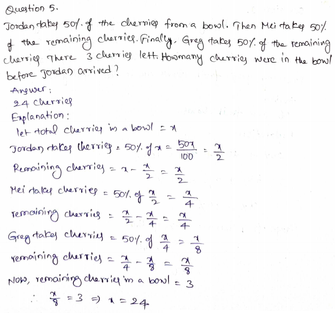 Go Math Grade 6 Answer Key Chapter 5 Model Percents Page 298 Q5