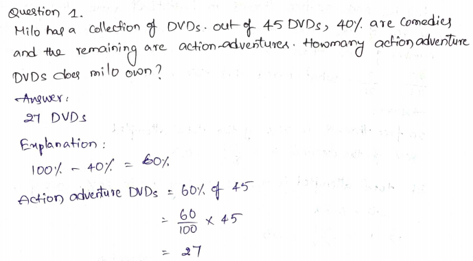 Go Math Grade 6 Answer Key Chapter 5 Model Percents Page 300 Q1