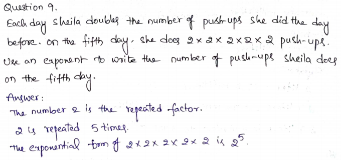 Go Math Grade 6 Answer Key Chapter 7 Exponents Page 361 Q9