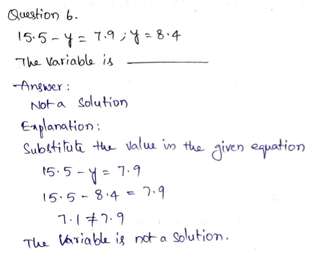 Go Math Grade 6 Answer Key Chapter 8 Solutions of Equations Page 425 Q6