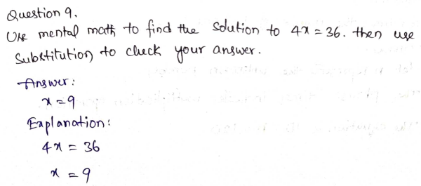 Go Math Grade 6 Answer Key Chapter 8 Solutions of Equations Page 425 Q9