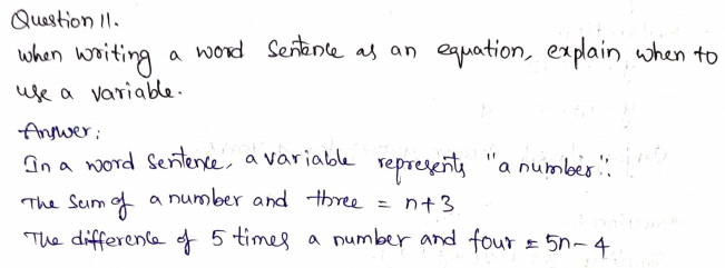 Go Math Grade 6 Answer Key Chapter 8 Solutions of Equations Page 431 Q11