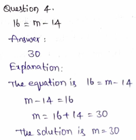 Go Math Grade 6 Answer Key Chapter 8 Solutions of Equations Page 443 Q4
