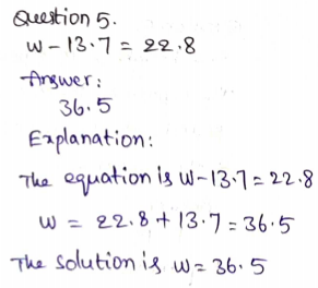 Go Math Grade 6 Answer Key Chapter 8 Solutions of Equations Page 443 Q5