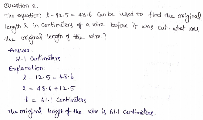 Go Math Grade 6 Answer Key Chapter 8 Solutions of Equations Page 444 Q2