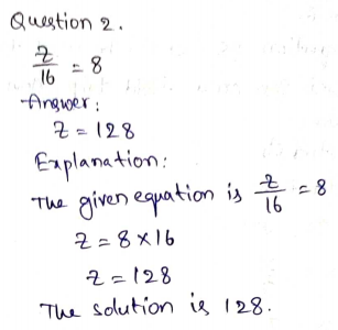 Go Math Grade 6 Answer Key Chapter 8 Solutions of Equations Page 455 Q2