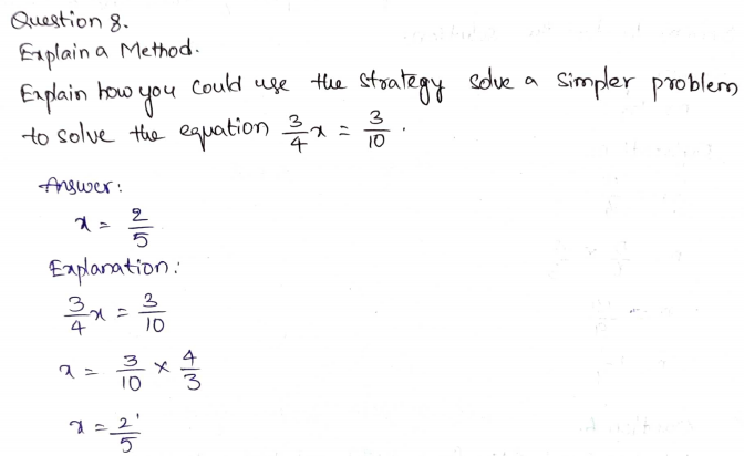 Go Math Grade 6 Answer Key Chapter 8 Solutions of Equations Page 460 Q8