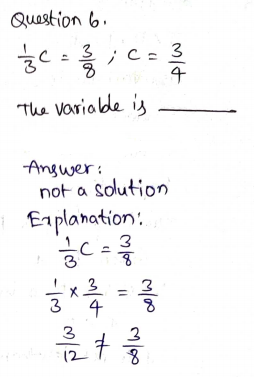 Go Math Grade 6 Answer Key Chapter 8 Solutions of Equations Page 463 Q6
