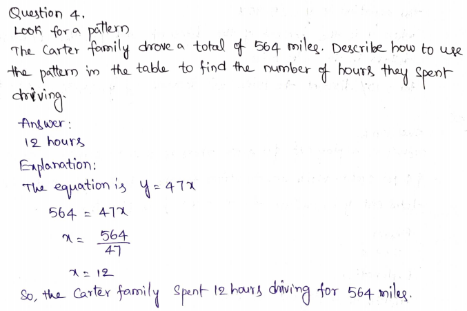 Go Math Grade 6 Answer Key Chapter 9 Independent and Dependent Variables Page 505 Q4