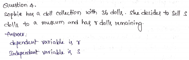 Go Math Grade 6 Answer Key Chapter 9 Independent and Dependent Variables Page 509 Q4