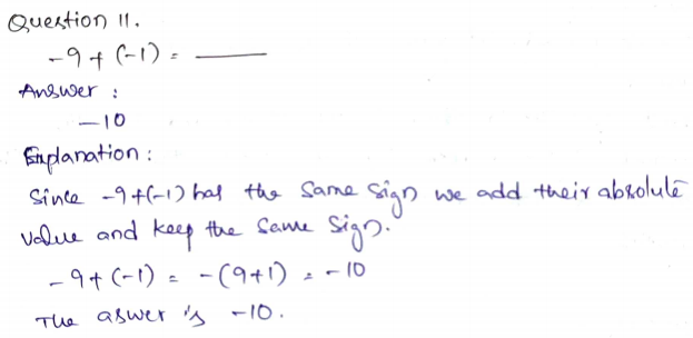 Go Math Grade 7 Answer Key Chapter 1 Adding and Subtracting Integers Page 10 Q11