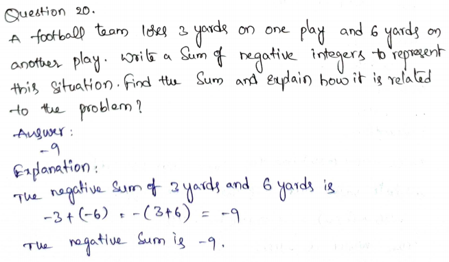 Go Math Grade 7 Answer Key Chapter 1 Adding and Subtracting Integers Page 11 Q20
