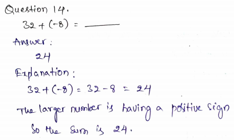 Go Math Grade 7 Answer Key Chapter 1 Adding and Subtracting Integers Page 16 Q14
