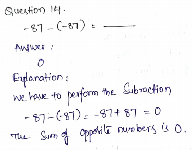 Go Math Grade 7 Answer Key Chapter 1 Adding and Subtracting Integers Page 22 Q14