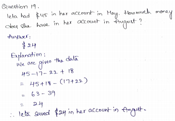 Go Math Grade 7 Answer Key Chapter 1 Adding and Subtracting Integers Page 30 Q19