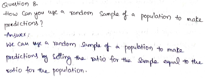 Go Math Grade 7 Answer Key Chapter 10 Random Samples and Populations Page 320 Q8