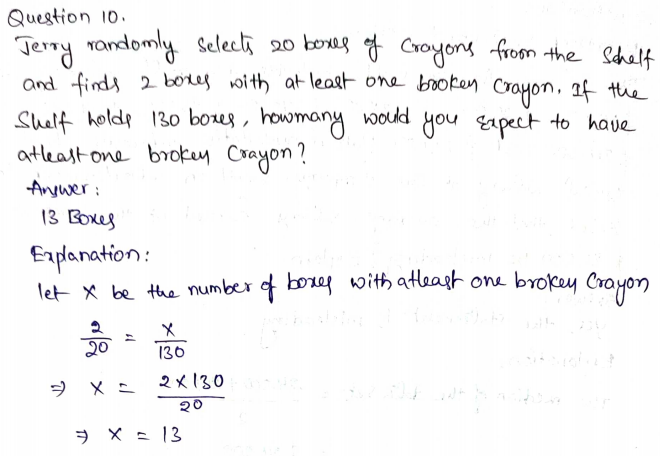 Go Math Grade 7 Answer Key Chapter 10 Random Samples and Populations Page 321 Q10