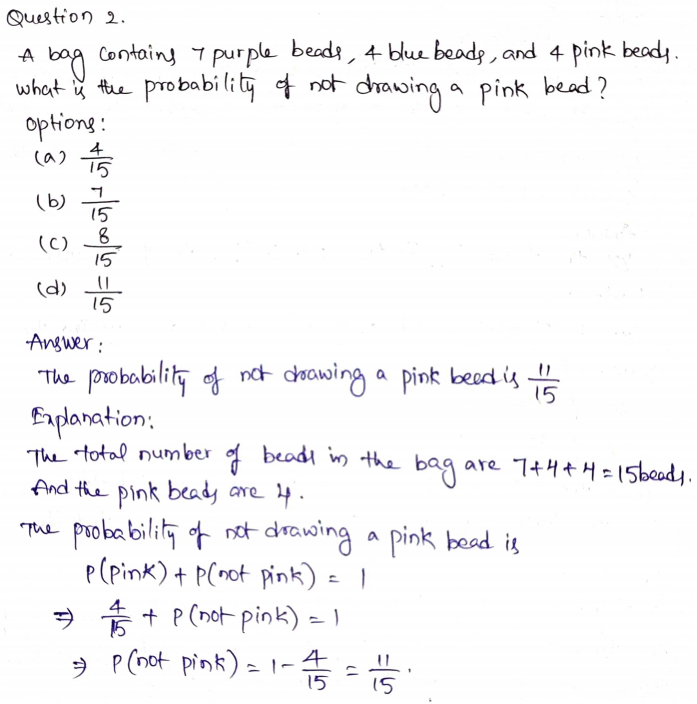 Go Math Grade 7 Answer Key Chapter 12 Experimental Probability Page 394 Q2