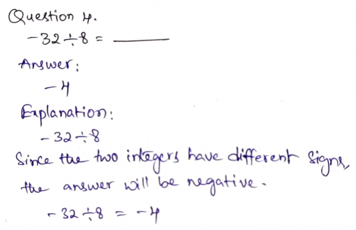 Go Math Grade 7 Answer Key Chapter 2 Multiplying and Dividing Integers Page 104 Q4