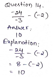 Go Math Grade 7 Answer Key Chapter 2 Multiplying and Dividing Integers Page 55 Q14