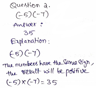 Go Math Grade 7 Answer Key Chapter 2 Multiplying and Dividing Integers Page 55 Q2