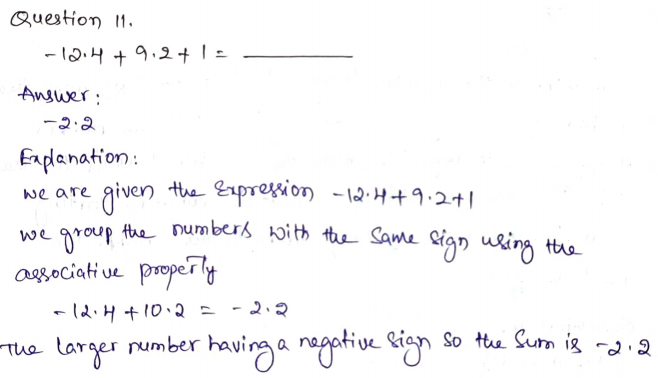 Go Math Grade 7 Answer Key Chapter 3 Rational Numbers Page 72 Q11