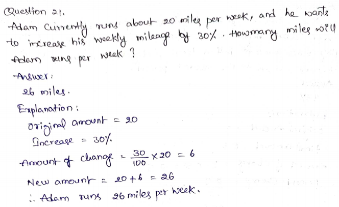 Go Math Grade 7 Answer Key Chapter 5 Percent Increase and Decrease Page 144 Q21