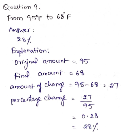 Go Math Grade 7 Answer Key Chapter 5 Percent Increase and Decrease Page 144 Q9