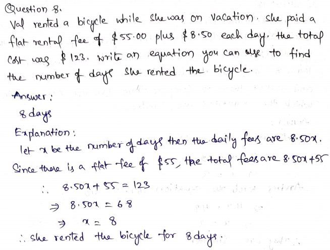 Go Math Grade 7 Answer Key Chapter 6 Algebraic Expressions Page 189 Q8